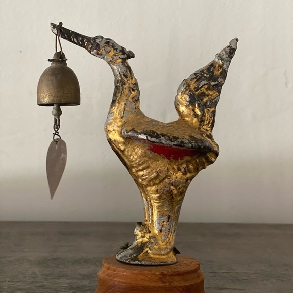 ANTIQUE Asian bell bird statue - Picture 1 of 12